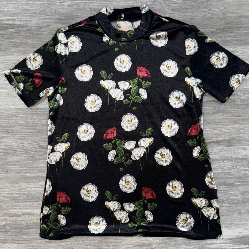 Floral Black Shirt